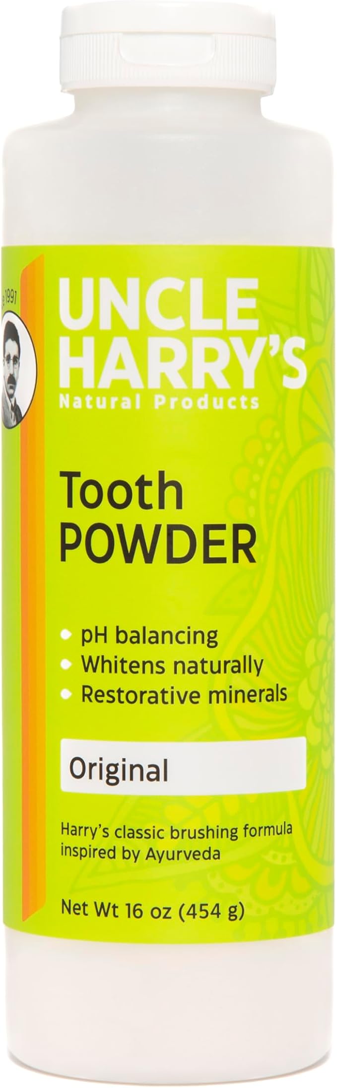 Uncle Harry's All Natural Tooth Powder, 16oz