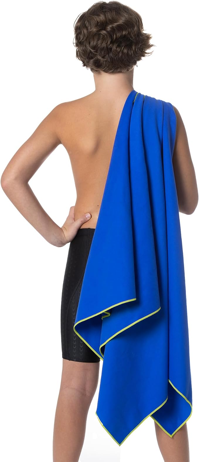 Flow Hydro Sport Towel - Microfiber Quick Dry Swimming Towels for Swim, Pool, Triathlon, and Other Water Sports in Medium, Large, Extra Large, and Hooded Sizes (Blue, Large (60" x 30"))-StrideForce Fitness