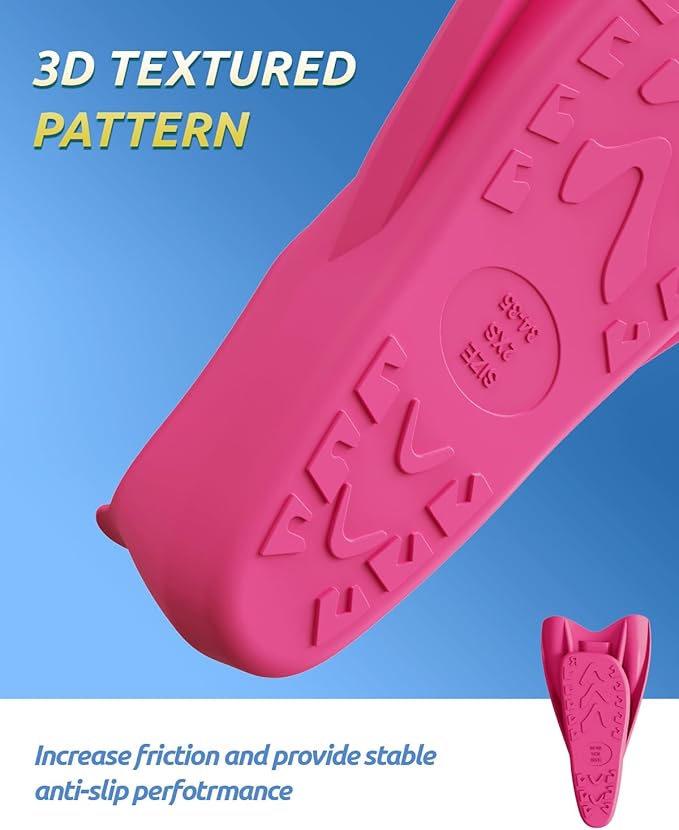 W WSTOO Streamlined Swimming Fins,Training Short Flippers,Silicone Swimming Flippers for Kids Adults Men and Women for Swimming Snorkeling and Diving-StrideForce Fitness