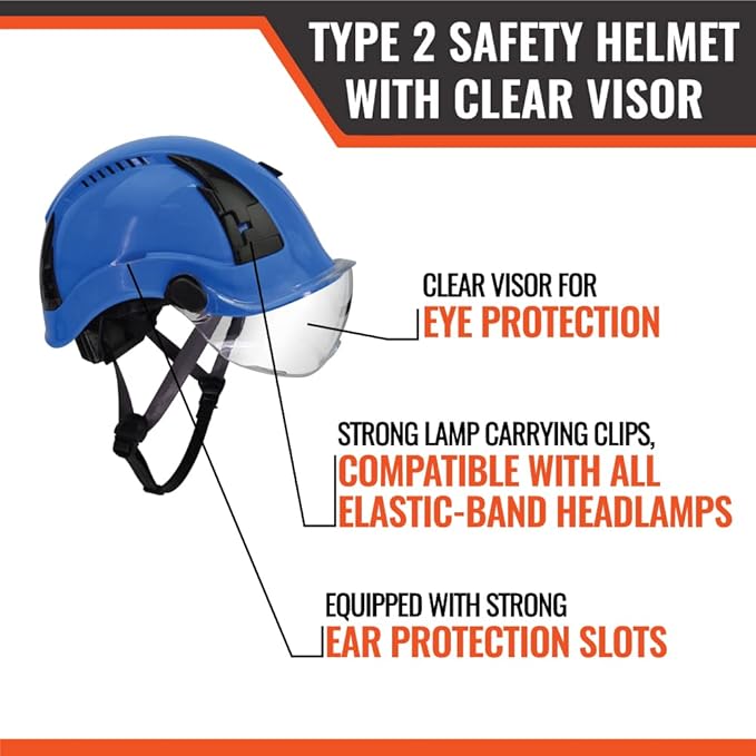 Malta Dynamics APEX Type 2 Safety Helmet – OSHA and ANSI Z89.1 Compliant Safety Hard Hats for Construction Workers and Vented Helmet for Head Protection-StrideForce Fitness