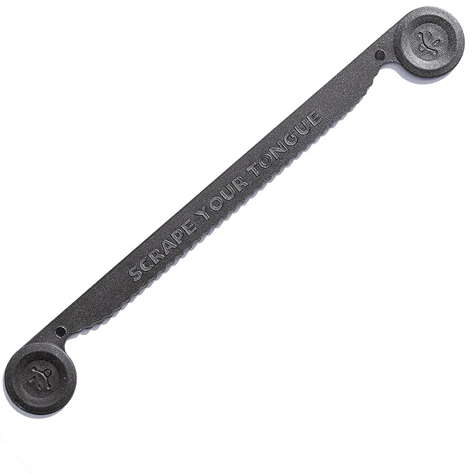 ScrapeYourTongue - #1 Daily Tongue Scraper for Oral Health. 100% Recyclable, Reusable, and Gag Proof Tongue Cleaner (4 Count (Pack of 1))