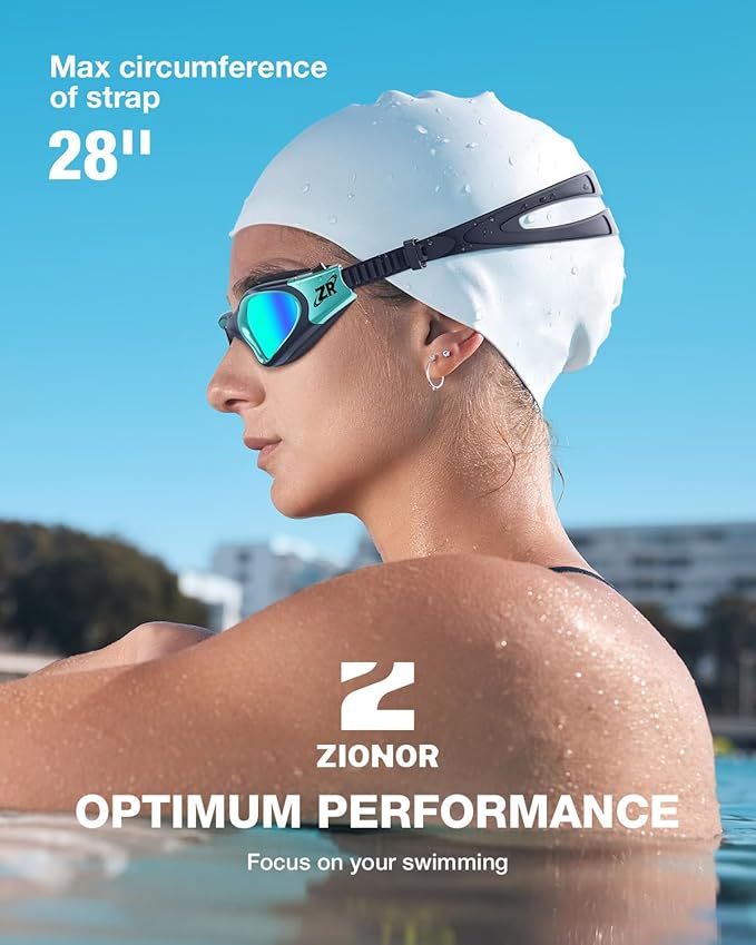 ZIONOR Swim Goggles, G1 MAX Polarized Anti-Fog Swimming Goggles for Men Women-StrideForce Fitness