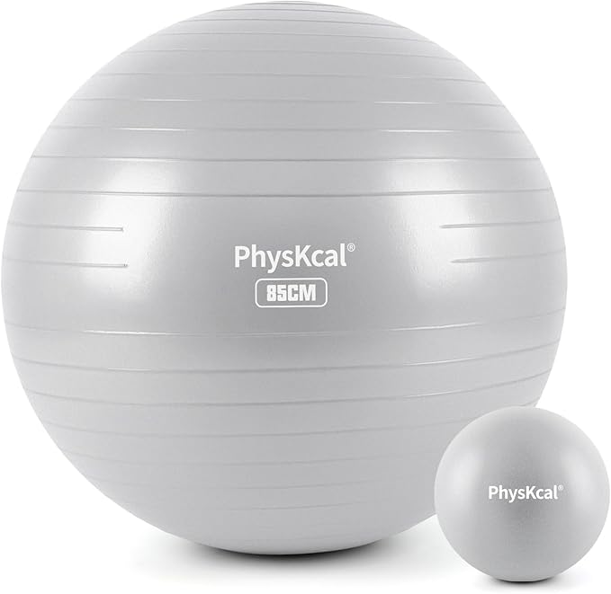 Yoga Ball for Exercise, Pilates Set, 4 Sizes Fitness Ball for Workout, Birthing, Pregnancy, Physical Therapy- Pump Included-StrideForce Fitness