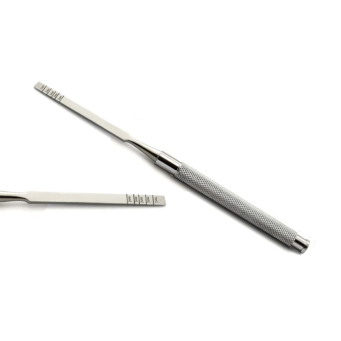 MEDSPO Professional Dental Instruments Osteotome Periotome Luxating Elevator Implant | Orthodontic PDL Teeth | Surgical Root Extraction Spreading (Bone chisel set of 4)