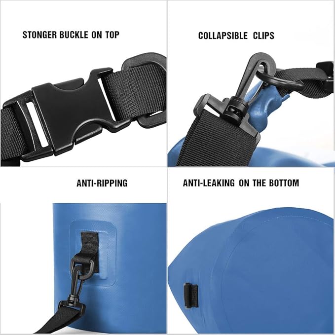 Unigear Dry Bag Waterproof, 2L/5L/10L/20L/30L/40L Floating and Lightweight Bags for Kayaking, Boating, Fishing, Swimming and Camping with Waterproof Phone Case-StrideForce Fitness