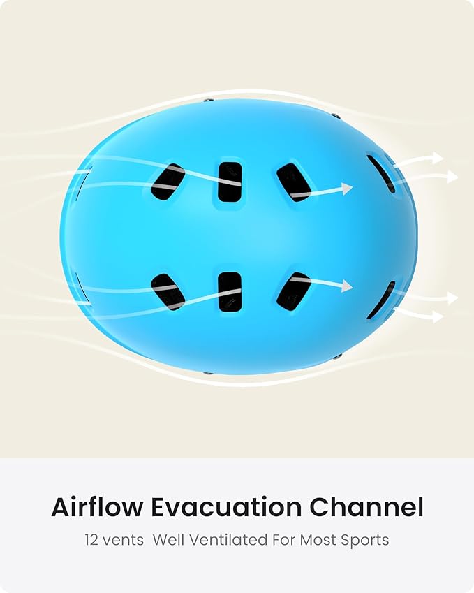 OutdoorMaster Skateboard Cycling Helmet - Two Removable Liners Ventilation Multi-Sport Scooter Roller Skate Inline Skating Rollerblading for Kids, Youth & Adults-StrideForce Fitness