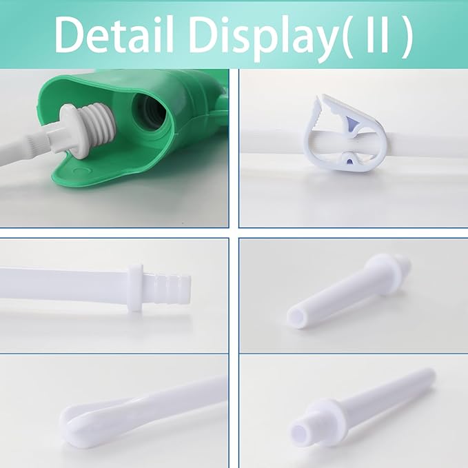 Coffee Enema Bag Kit, Douche Bag Combination Kit for Men and Women 5ft PVC Hose, 2L Capacity Water Colon Detox Cleanse Kit (Green, 2L)-StrideForce Fitness