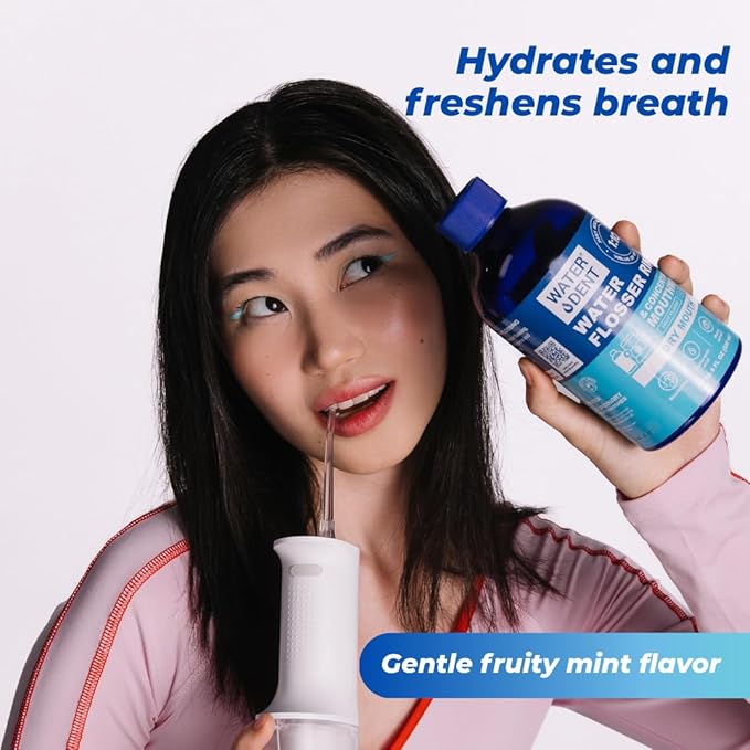 Concentrated Irrigant and mouthwash Dry Mouth | Add to Water Flossers | Fruit Flavor | When dilluted 16.9 fl.oz = 186 fl.oz | Alcohol Free, Fluoride Free. Made in USA (Non-Medical) WATER DENT