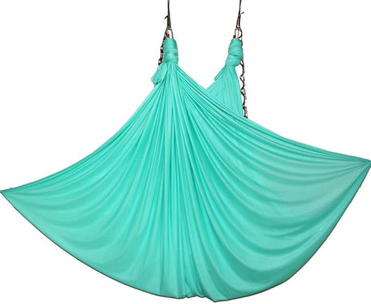 Aerial Yoga Hammock 5.5 Yards Yoga Swing Pilates Silk Home Gym Fitness Include hardware,Daisy Chain, Pose Guide-StrideForce Fitness