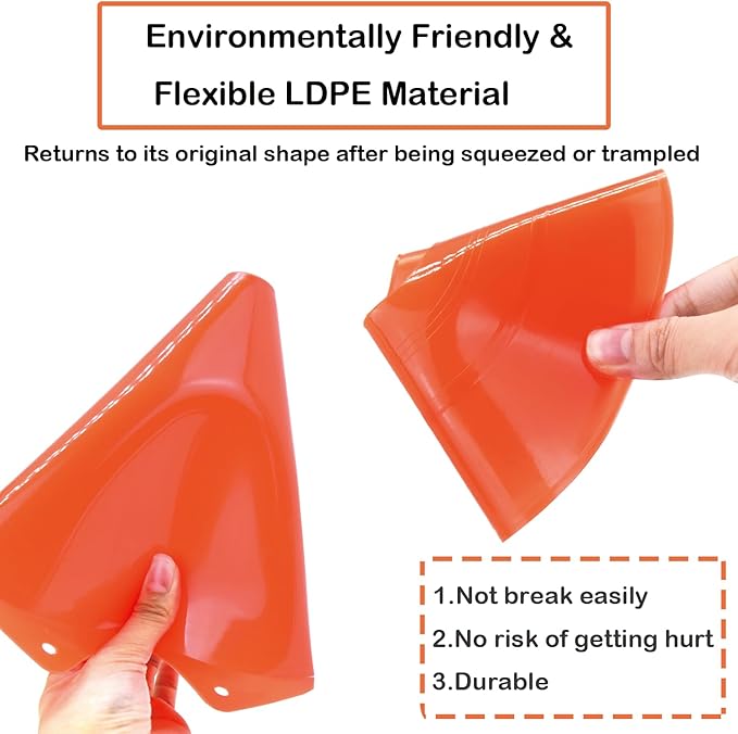 12/24/48Pcs Soccer Cones,7" or 9" Soccer Cones for Training, Multicolor Cones Sports Soccer Training Cones, Field Cones for Skating Basketball Football Drills Practice-StrideForce Fitness