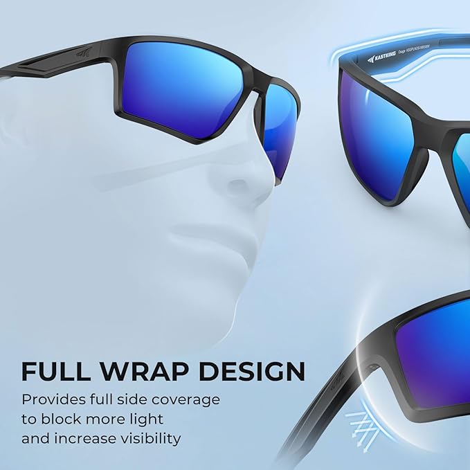 KastKing Osage Polarized Sport Sunglasses for Men and Women, Ideal for Driving Fishing Cycling Running, UV Protection-StrideForce Fitness