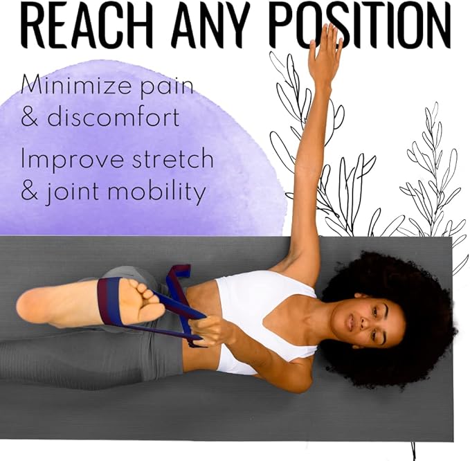 TECEUM Yoga Strap & Mat Strap – 2 IN 1 – Cotton – 6 ft 8 ft 10 ft (30+ colors) – Adjustable Non-Slip Belt for Yoga, Pilates, Stretching, Physical Therapy, Fitness & Home Workout – For Carrying Mats-StrideForce Fitness