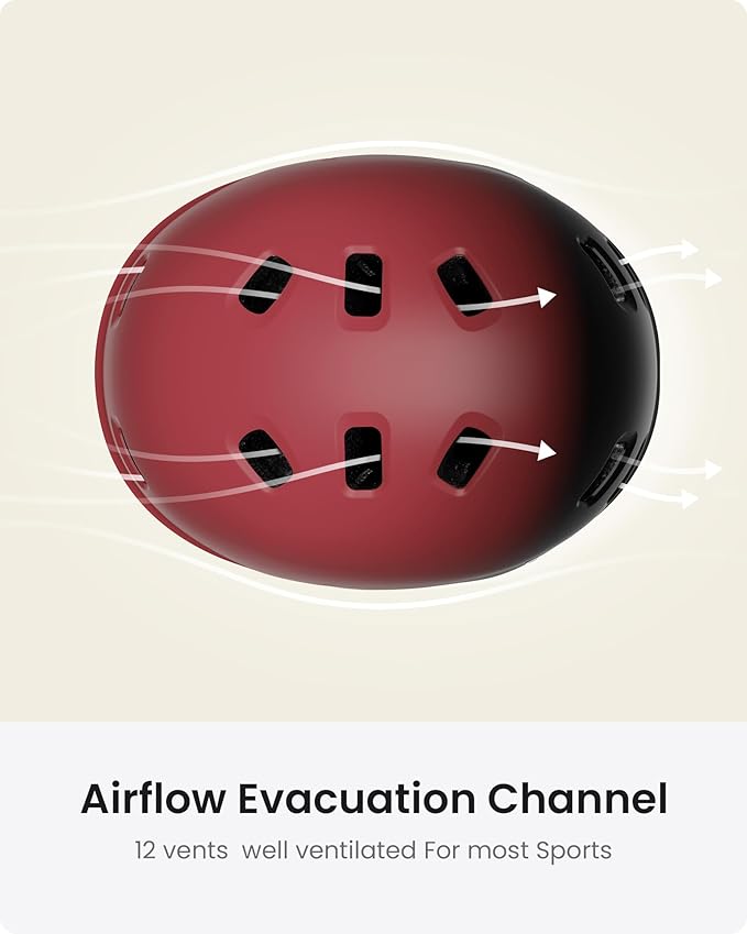 OutdoorMaster Skateboard Cycling Helmet - Two Removable Liners Ventilation Multi-Sport Scooter Roller Skate Inline Skating Rollerblading for Kids, Youth & Adults-StrideForce Fitness