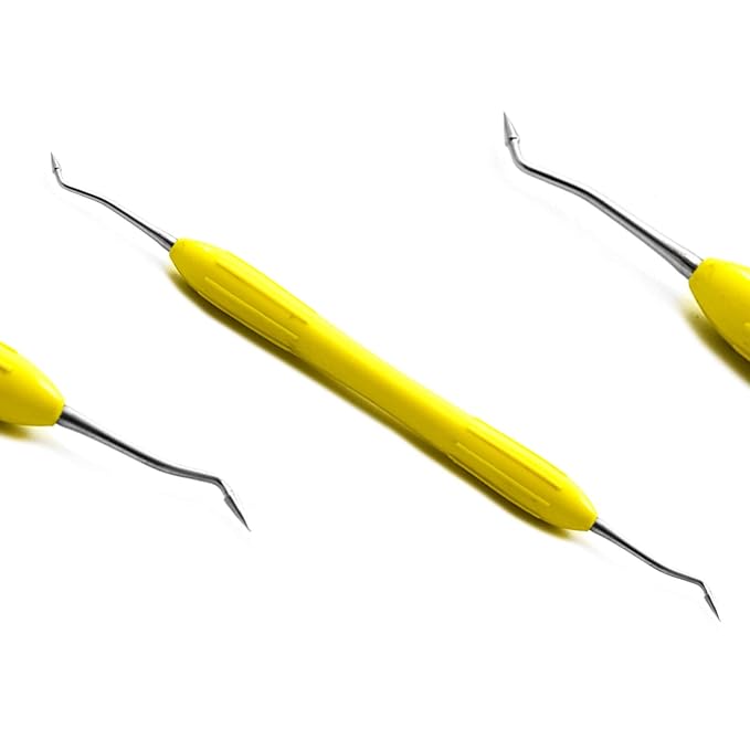MEDSPO Professional Dental Instruments Filling | Osteotome Periotome Luxating Elevator Implant | Orthodontic PDL Teeth | Surgical Root Extraction Spreading (Silicone Composite Set Of 4)