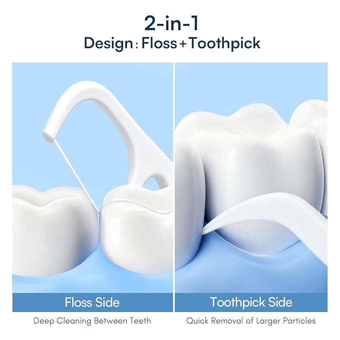 FAMILIFE Floss Picks, 240 Count Unflavored Dental Floss Cleaner, Tooth Picks Flossers with 4 Travel Handy Cases, Helps to Fight Tooth Decay and Keep Your Teeth Clean,Flossing Sticks for Family