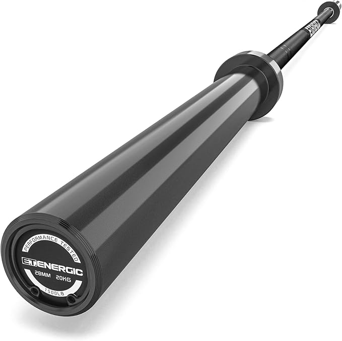 7ft Olympic Barbell Bar 45LB Load 1500lbs Capacity Available, for Gym Home Exercises, Weightlifting, Powerlifting for 2" Olympic Plates-StrideForce Fitness