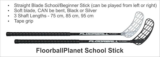 Floorball High School/Adult Stick Set with 12 Sticks, 12 Balls & Bag-StrideForce Fitness