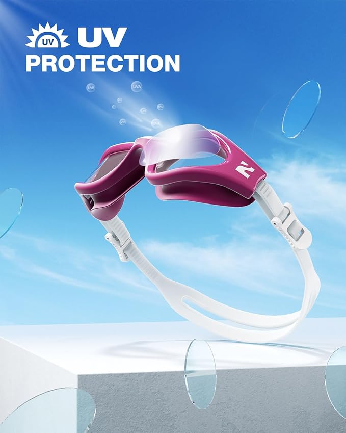 ZIONOR G1 Lite Swim Goggles with Swim Cap Comfortable Anti-fog Swimming Goggles Cap Set for Adult Men Women-StrideForce Fitness