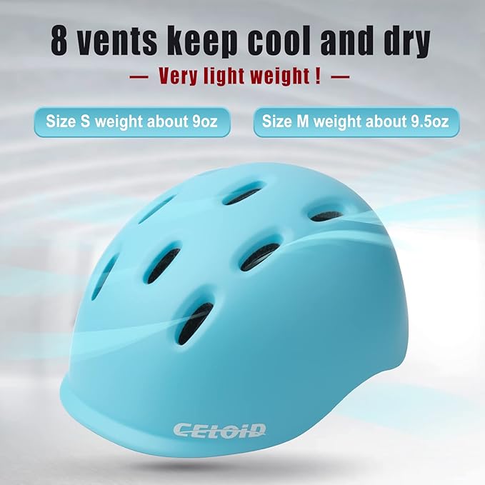 Kids Bike Helmet,Toddler Cyling Helmets for Ages 5-8-9-10-12-14-16Years Youth Boys & Girls,Child Adjustable Multi-Sport Bicycle Skateboard Roller Skate Scooter Balance Skateboarding Helmet-StrideForce Fitness