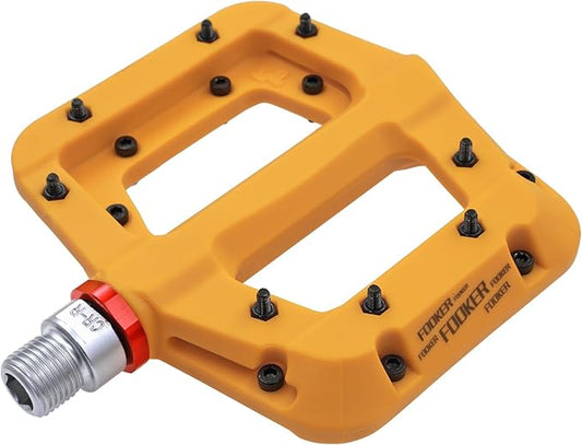 FOOKER MTB Pedals Mountain Bike Pedals 3 Bearing Non-Slip Lightweight Nylon Fiber Bicycle Platform Pedals for BMX MTB 9/16"-StrideForce Fitness