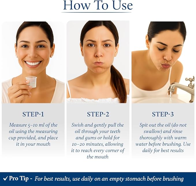 Blue Nectar Cardamom Mint Oil Pulling for Mouth | Ayurvedic Mouth Freshener & Mouthwash | Natural Pulling Oil for Cool Fresh Breath & Daily Oral Care (9 Herbs, 3.38 Fl Oz)