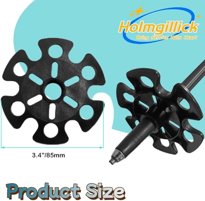 6 pcs Removable Mud Ski Basket Trekking Pole Snowflake Basket,Removable Mud Ski Basket Replacement Accessory for Hiking Poles-StrideForce Fitness