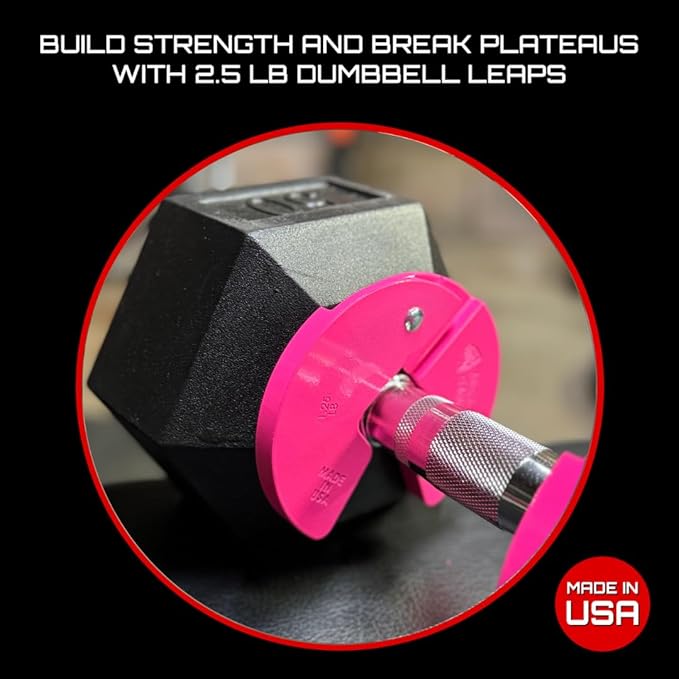 Micro Gainz Dumbbell Fractional 1.25lb Weight Plate, Ideal for Micro Loading, (Choose Color) 4 Piece Fractional Weight Plates, Designed for Dumbbell Training, Made In USA-StrideForce Fitness