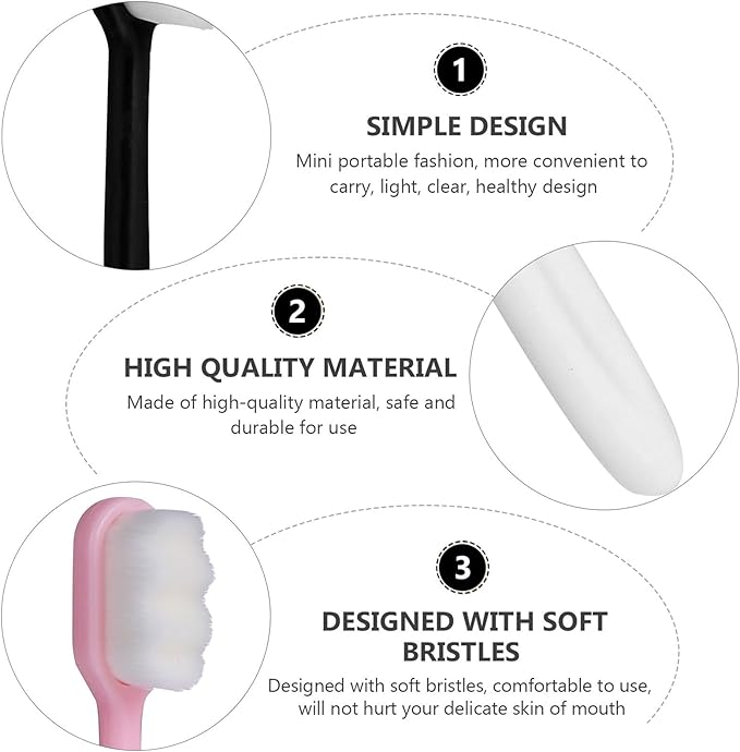 8pcs Ultra Soft Toothbrush for Sensitive Gums Pregnant and Postpartum Women Oral Care Tool Gentle Deep Cleaning for Adults with Fragile Gums
