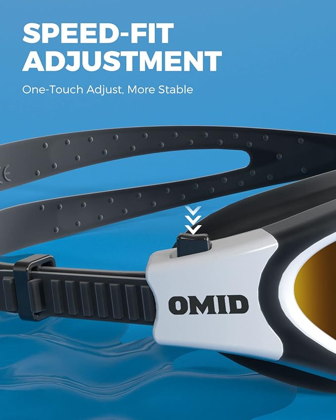 OMID Swim Goggles, P2 Polarized Swimming Goggles for Men Anti-fog Goggles Swimming for Adult Women-StrideForce Fitness