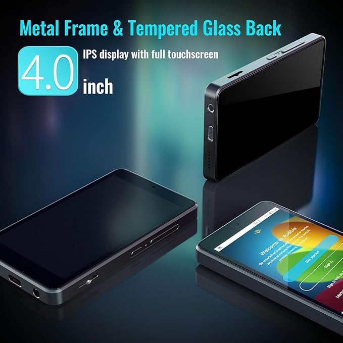 MP3 Player for Kids with Spotify, Parental Controls, Spotify Kids, Audible, Amazon Music, Libby, 4.0" IPS Kids MP4 Music Player Up to 512GB (Black)-StrideForce Fitness