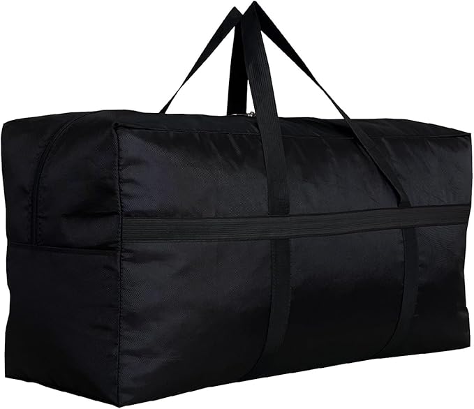 Extra Large Storage Duffle Bag with Zippers and Handles, Big Foldable Duffle Bag for Travel-StrideForce Fitness