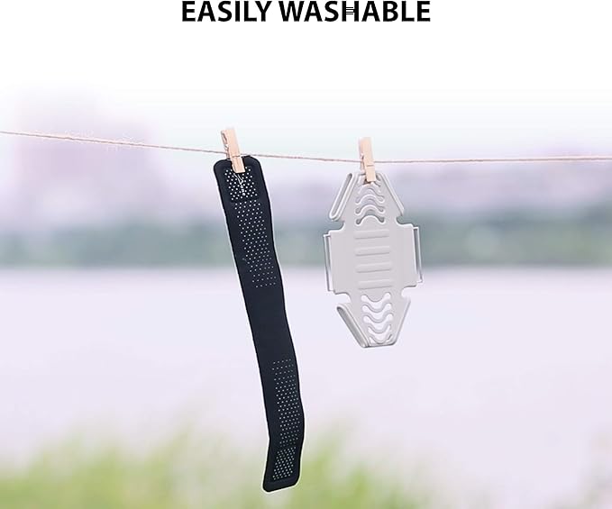 BONE Run Tie, Running Cell Phone Holder, Skin-Friendly & Washable Silicone Sport Armband, Universal Workout Phone Carrier Compatible with Most Smartphone (Gray - Size L/Arm Size 9.8-15.7")-StrideForce Fitness