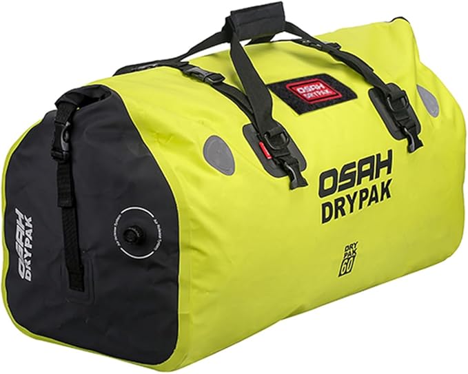 Waterproof Duffel& Luggage Bag - Motorcycle Dry Bag Tail Saddle Bags with Roll Top Closure,Large Storage Space,for Camping, Kayaking, Fishing & Traveling(Green, 60L)-StrideForce Fitness