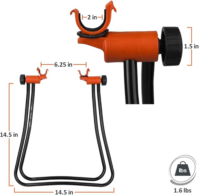Ibera Easy Utility Bike Stand for 20"-29" - Adjustable & Foldable Bicycle Stand for Storage & Repair - Floor-Mounted & Scratch-Free Alloy Steel Rack - ideal Bicycle Storage for Indoor Garage-StrideForce Fitness
