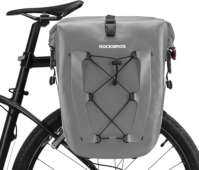 ROCKBROS Bike Panniers Waterproof Bike Rear Rack Bag Max 30L Large Capacity Bike Rear Panniers for Cycling Traveling Commuting-StrideForce Fitness