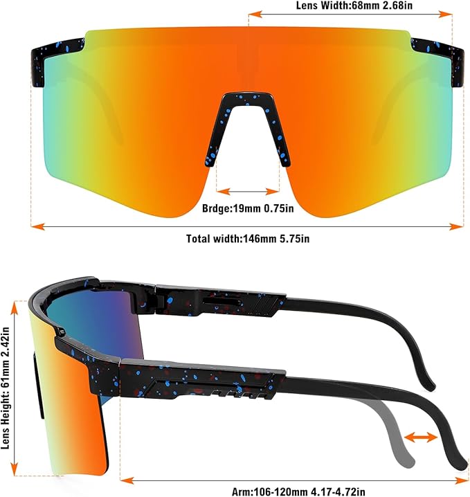 MALIDAK Sports Sunglasses for Mens Women Youth Baseball Sunglasses UV400 Protection Men Cycling Glasses-StrideForce Fitness
