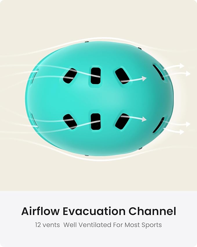 OutdoorMaster Skateboard Cycling Helmet - Two Removable Liners Ventilation Multi-Sport Scooter Roller Skate Inline Skating Rollerblading for Kids, Youth & Adults-StrideForce Fitness