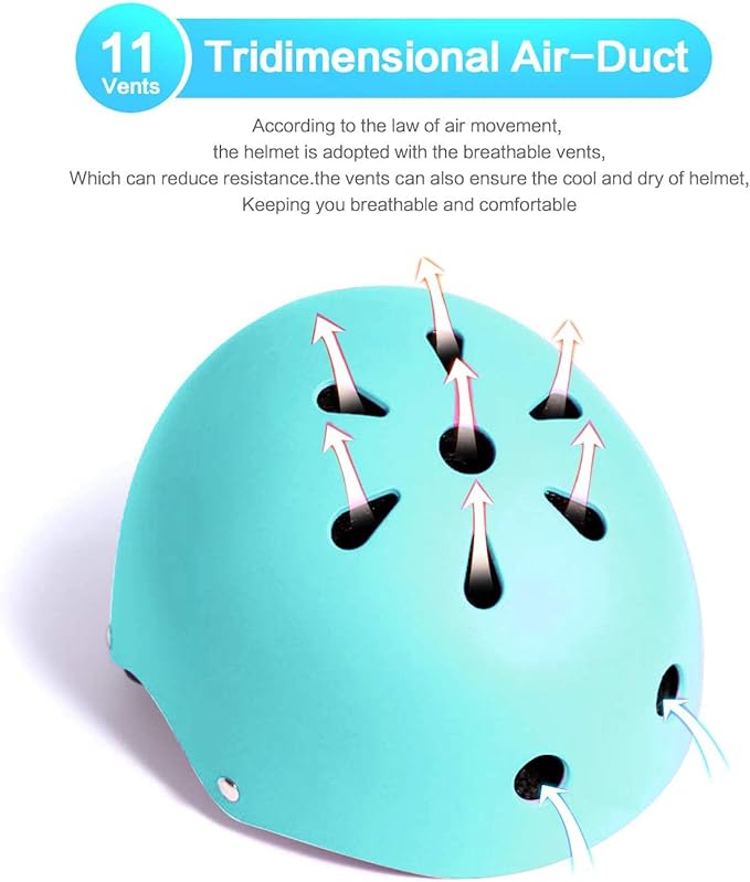 Adjustable Helmet for Ages 3-16 Kids Toddler Boys Girls Youth,Protective Gear with Elbow Knee Wrist Pads for Multi-Sports Skateboarding Bike Riding Scooter Inline skatings Longboard Roller Skate-StrideForce Fitness