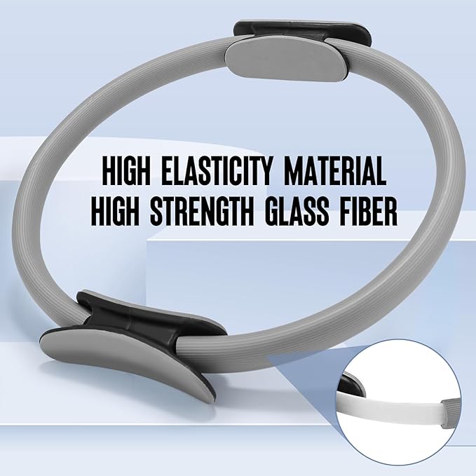 Pilates Ring Fitness Circle 14" Yoga Rings Magic Circle with Dual Padded Handles for Toning Arms, Thighs/Legs & Core，Home Exercise Equipment ﻿-StrideForce Fitness