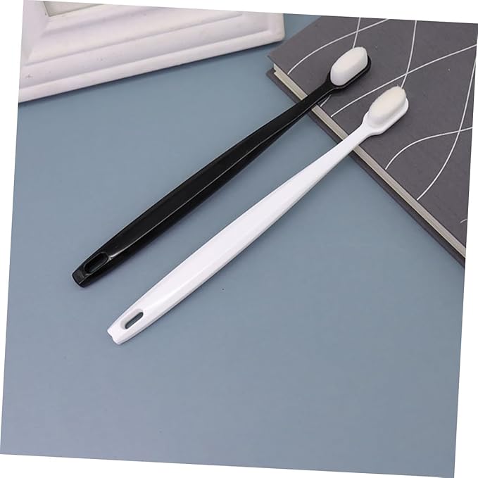 2Pcs Soft Toothbrush for Adults Sensitive Gum Care Super Soft Bristles for Plaque Removal Ergonomic Handle for Home and Travel Use