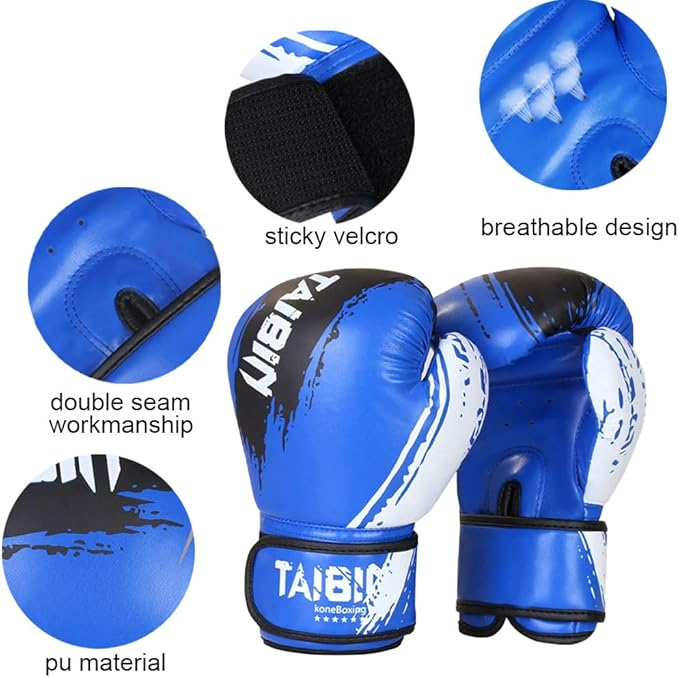 2-in-1 Boxing Gloves and Punching Mitts Set for Kids Youth,6 oz Kids Boxing Gloves and Boxing Pads,Boxing Training Equipment for Punching Bag,Kickboxing,Gift for Boys and Girls-StrideForce Fitness