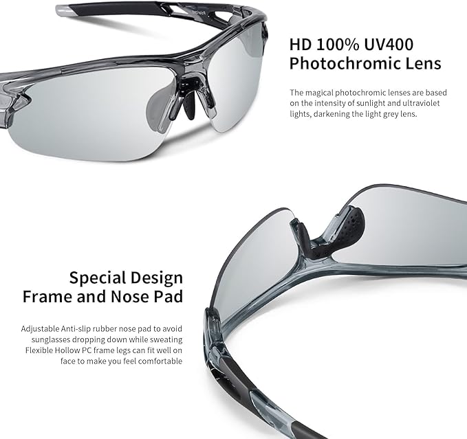 BEACOOL Polarized Sports Sunglasses for Men Women Youth Baseball Fishing Cycling Running Golf Motorcycle Tac Glasses UV400-StrideForce Fitness