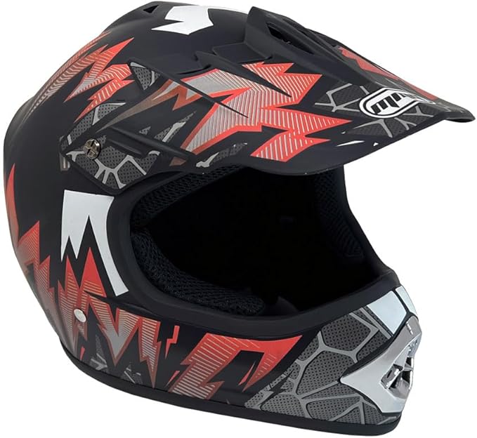 MMG Adult Motorcycle Off Road Helmet DOT - MX ATV Dirt Bike Motocross UTV - with Goggles-StrideForce Fitness