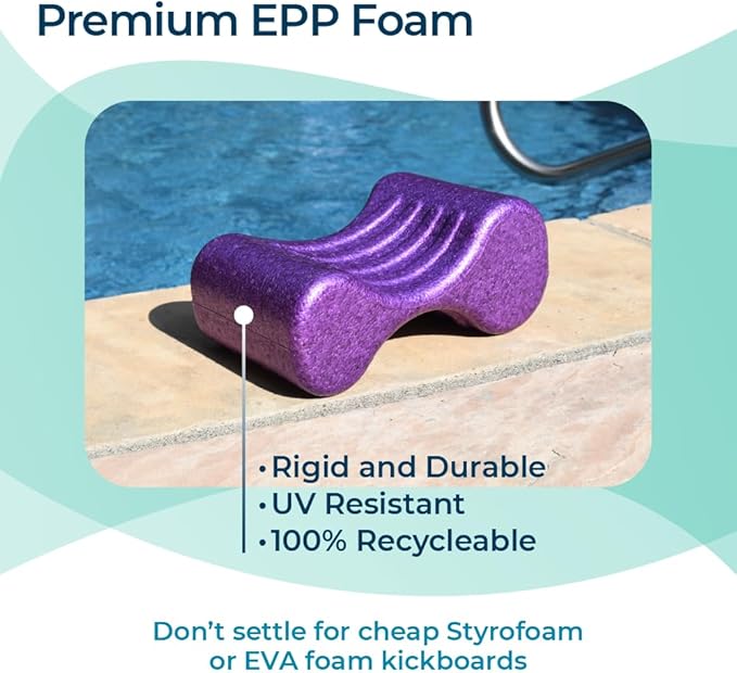 Taper8 Swim Training Pull Buoy by Ray-Board: No-Slip, Ergonomic, Premium, Pool aid, Leg and Hip Support, Performance-StrideForce Fitness