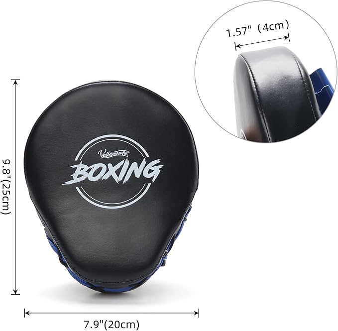 Valleycomfy Boxing Curved Focus Punching Mitts- Leatherette Training Hand Pads-StrideForce Fitness