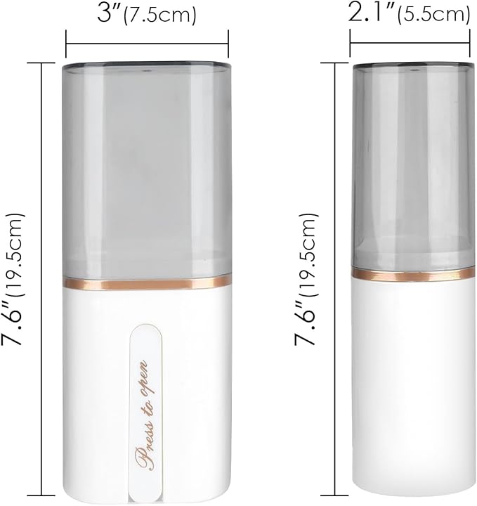 Toothbrush Travel Case, Portable Toothbrush Toothpaste Container with Mouthwash Cup, Wall Mounted Toobrushbrush Holder for Bathroom, Camping, Gym (White)