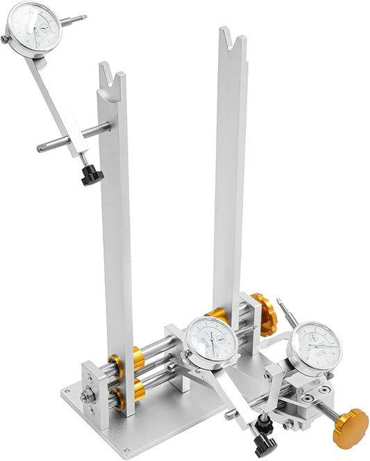 Bicycle Wheel Truing Stand ,Bicycle Wheel Repair Tool Kit Heavy-Duty Adjustable Repair Bracket w/3 Precision Gauges, Foldable Design, Universal 10-29" Wheelset Compatibility for Bike Shops & Home-StrideForce Fitness