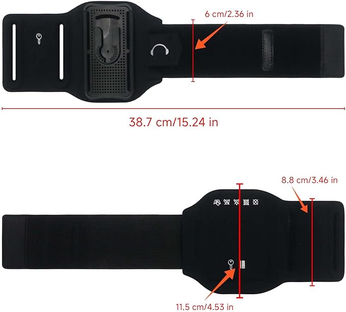 Wristband Phone Holder for Running, 360°Rotation & Detachable Sports Armband with Key Holder for iPhone 16/15/14/13/12/Pro/Pro Max/XS/XR/X/8/7/6/Plus, Fits 4.5-7 Inch Smartphones (Green)-StrideForce Fitness