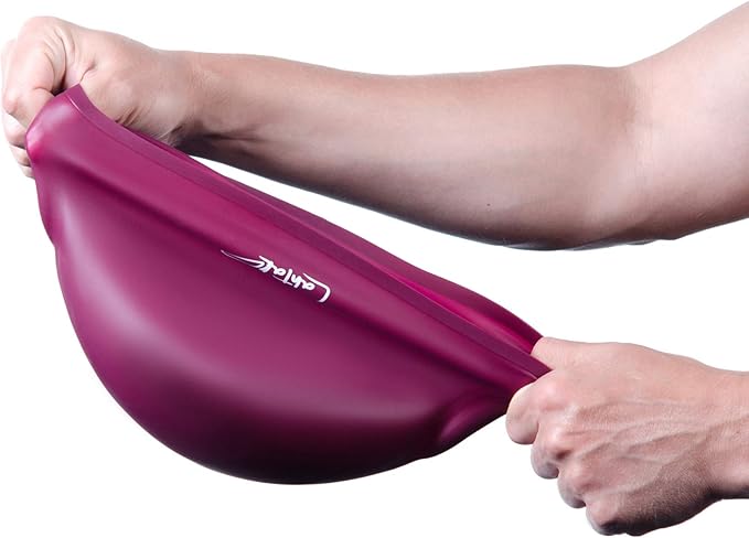 3D Swim Caps - Ear Protection Swimming Cap for Women & Men - Silicone, Waterproof - Fits Long & Short Hair - Adult & Youth-StrideForce Fitness