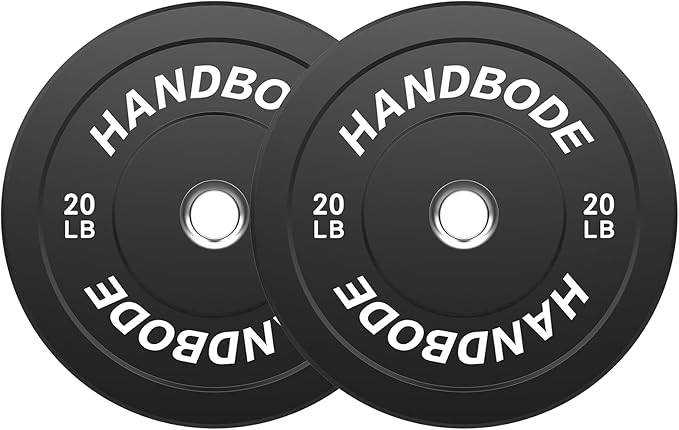 Colored Bumper Weight Plates Olympic Weight Plate Set 2-Inch, 10/15/20/25/35/45/55 lb Barbell Weight Plates Set for Home Gym, Rubber Strength Training Weights Plates for Weight Lifting-StrideForce Fitness